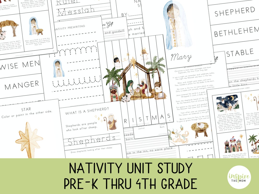 Nativity Unit Study, Nativity Activities, Prek4th Grade, Christmas
