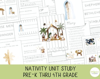 Kerststalstudie, Kerststalactiviteiten, Prek-4e leerjaar, Kersteenheid, Charlotte Mason, Kerstprintables, Jezus geboorte, Kerststalstudie