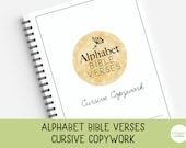 Cursive Alphabet Bible Verse Copywork, Cursive Copywork, Cursive Handwriting Practice, Charlotte Mason, Classical, Homeschool printable,