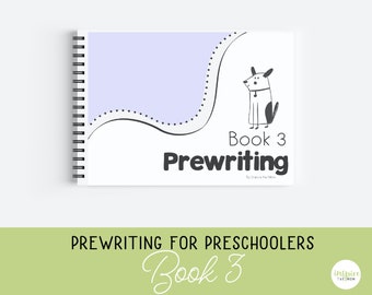 Preschool Prewriting Book 3 | Fine Motor Tracing Worksheets for Early Learners | Prewriting Practice | Early Writing Skills
