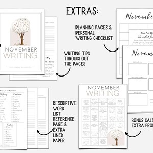 November Writing Prompt Journal for Grades 2-5 | Printable Fall ...