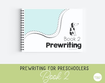 Preschool Prewriting Book 2, Prewriting Activities, prewriting practice, preschool activities, drawing, matching, Preschool at Home