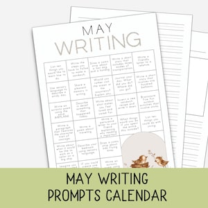 May Writing Prompts Calendar for Kids | Spring Writing Practice | Journal Prompts | Writing Exercises | 2nd-5th grade