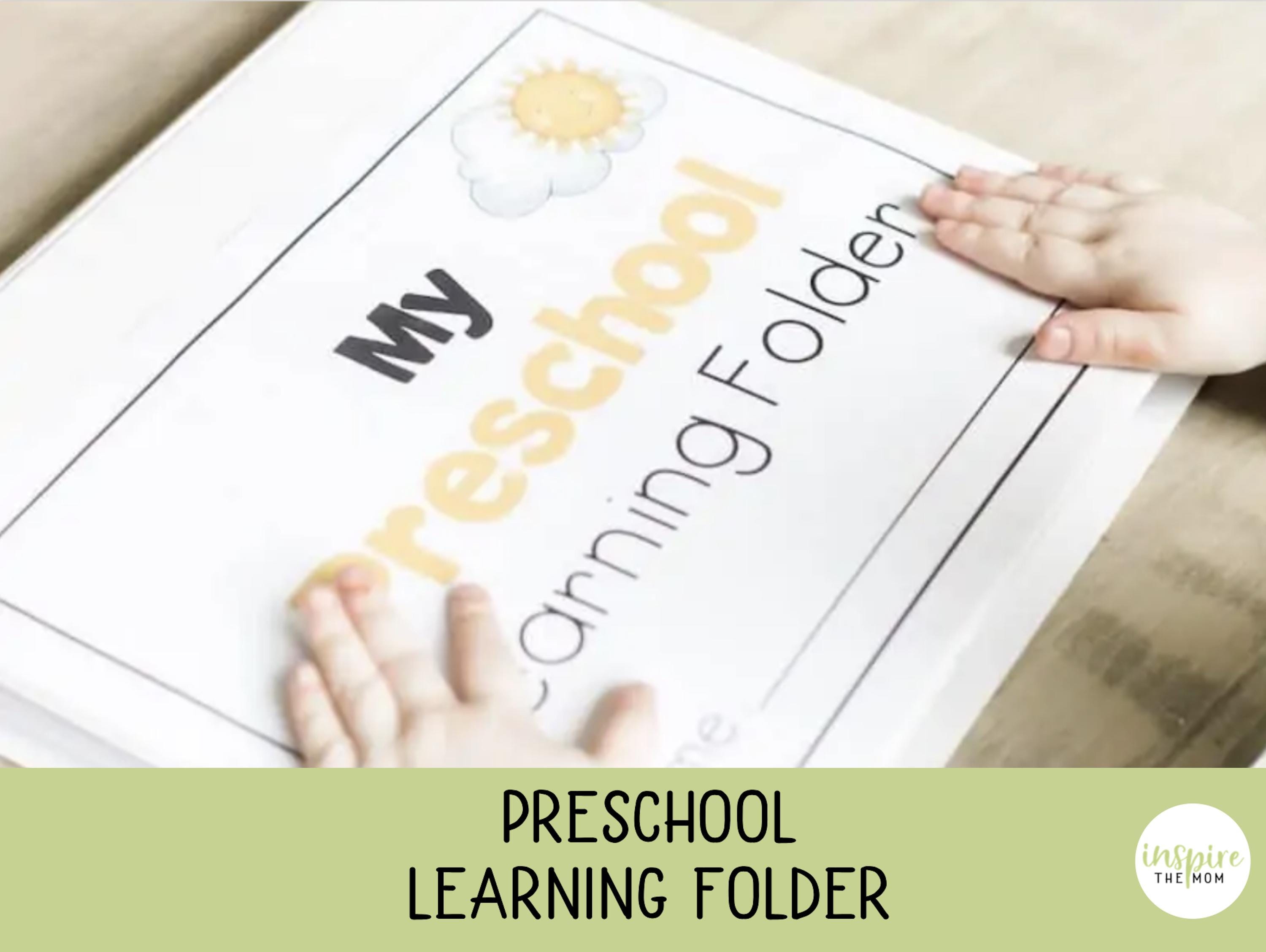 Preschool Learning Folder | Preschool Binder | Preschool Printable ...