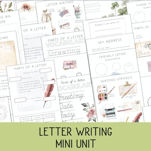 Letter Writing Mini Unit, Letter Writing Activities, Language Arts, Creative Writing, Homeschool Printable, Charlotte Mason, Classical