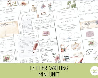 Letter Writing Mini Unit, Letter Writing Activities, Language Arts, Creative Writing, Homeschool Printable, Charlotte Mason, Classical