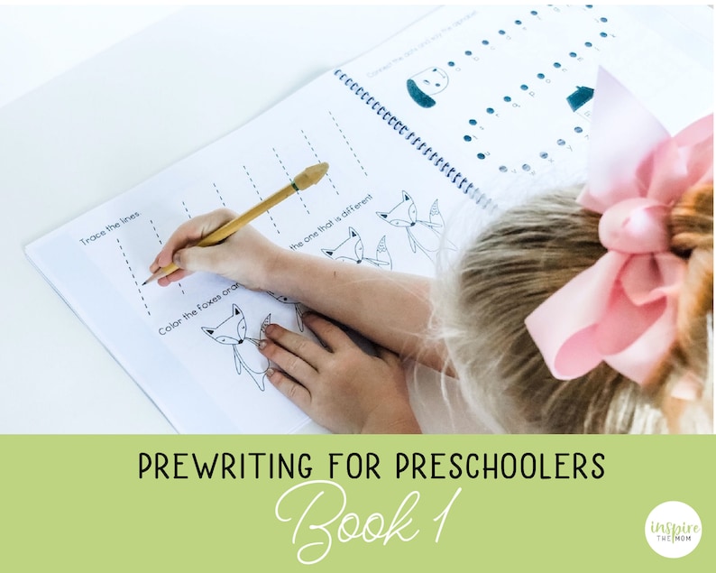 Preschool Prewriting Book 1 prewriting Printable prewriting image 2