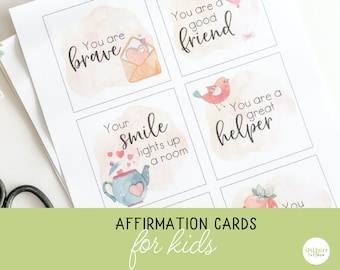 Affirmatiekaarten voor kinderen, Valentijnsdag, Affirmatieposters, complimentenkaarten, valentijnskaarten, valentijnskaarten voor kinderen,