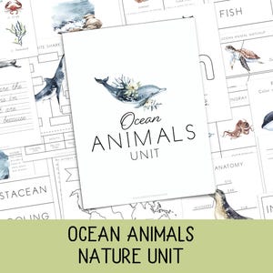 Ocean Animals Unit Study for Kids | PreK–2nd Science | Nature Activities | Montessori & Charlotte Mason PDF | Lesson Plans | Sea Animals