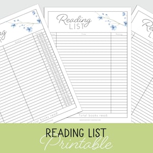 Reading list, Reading Record Tracking Sheet, Homeschool printable, reading log, homeschool reading log, homeschool form, book list