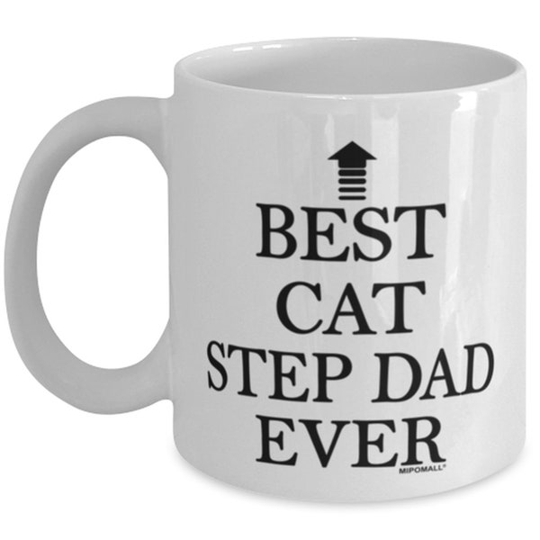 Cat Step Dads Mug - Cat Step Dad Gifts  - Best Cat Step Dad Ever -  Coffee Mugs - wmA682