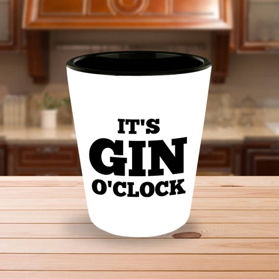 Gift for gin lover ceramic shot glass Gin unique shot glass