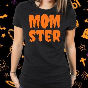 Mom, Momster, gift for her, Happy halloween, Halloween gift, Cool outfit - V-Neck, Womens Tee, Unisex Tee