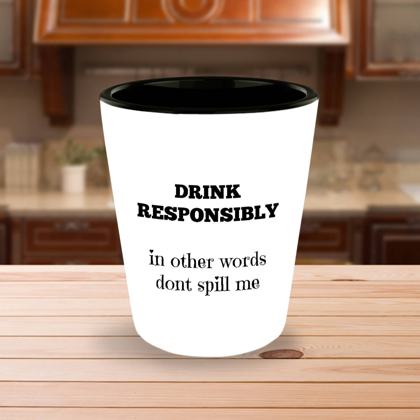 Funny Drink Responsibly Ceramic Shot Glasses Gift for Drinkers Funny