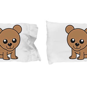 Bear pillowcase for kids | Gift for animal lovers, boys or girls | Kids gift