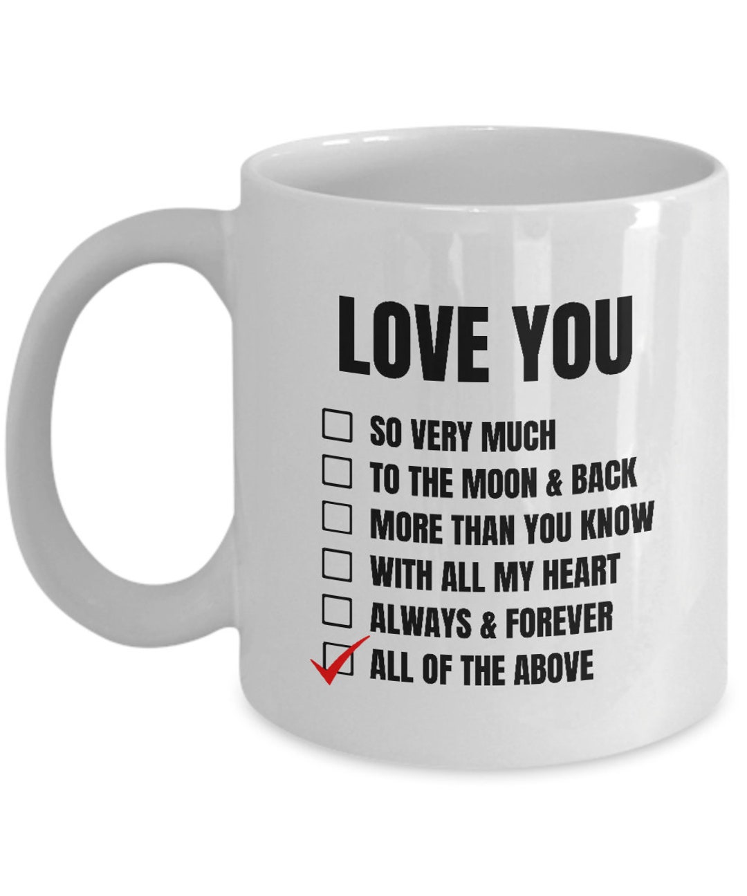 Love You Valentines Gifts for Him or Her Romantic Coffee Mug Tea Cup ...