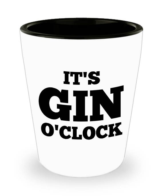 Gift for gin lover ceramic shot glass Gin unique shot glass