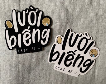 Vietnamese Phrase Sticker || Luoi Bieng