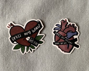 Cross My Heart Sticker