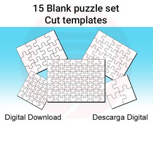 Puzzel SVG gesneden bestand bundel sjabloon Cricut vector puzzel patroon clipart verjaardag bruiloft puzzel cadeau-ideeën digitale download