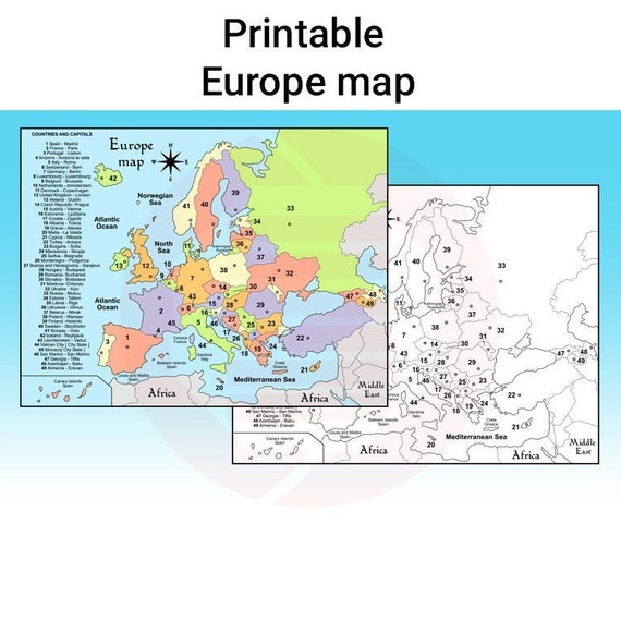 Political Map Of Europe Countries And Capitals