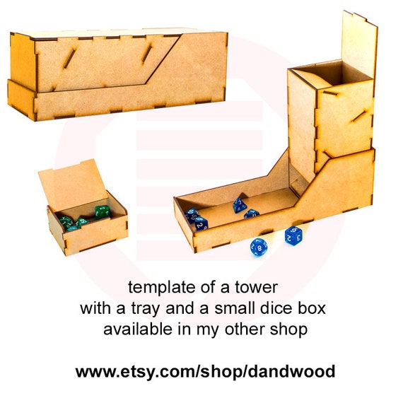 dice tower svg vector dice tower laser cut file wooden etsy uk