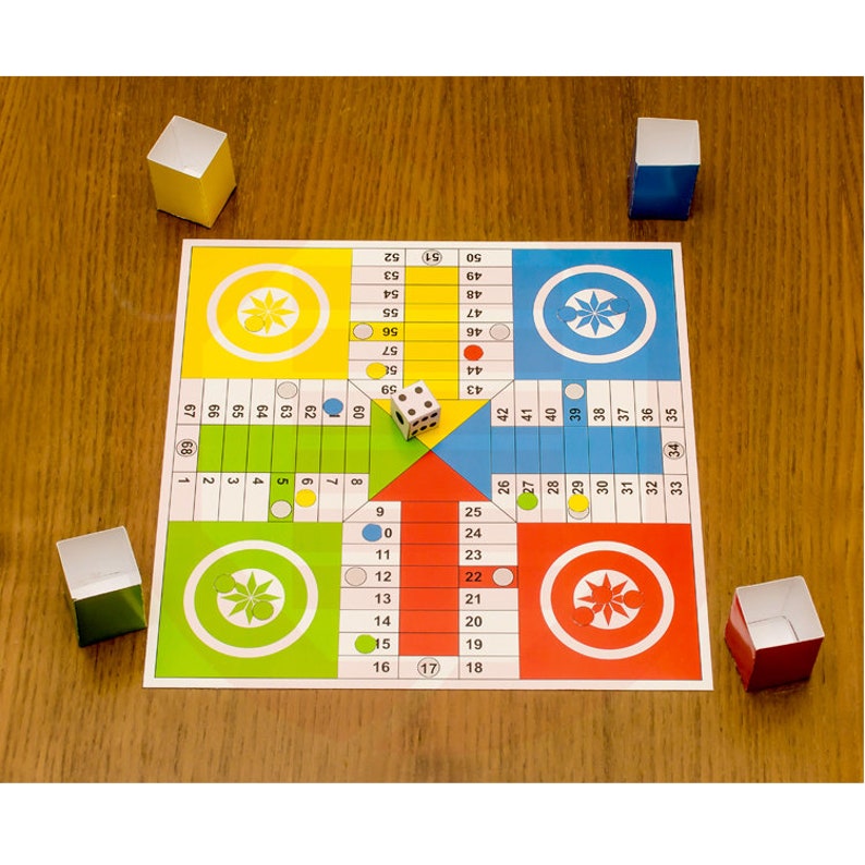 Parcheesi board game template SVG board game printable | Etsy