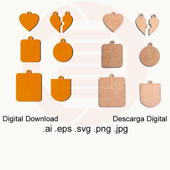 Schlüsselanhänger Svg Holzarbeiten Svg Anhänger Svg Laser Etsy