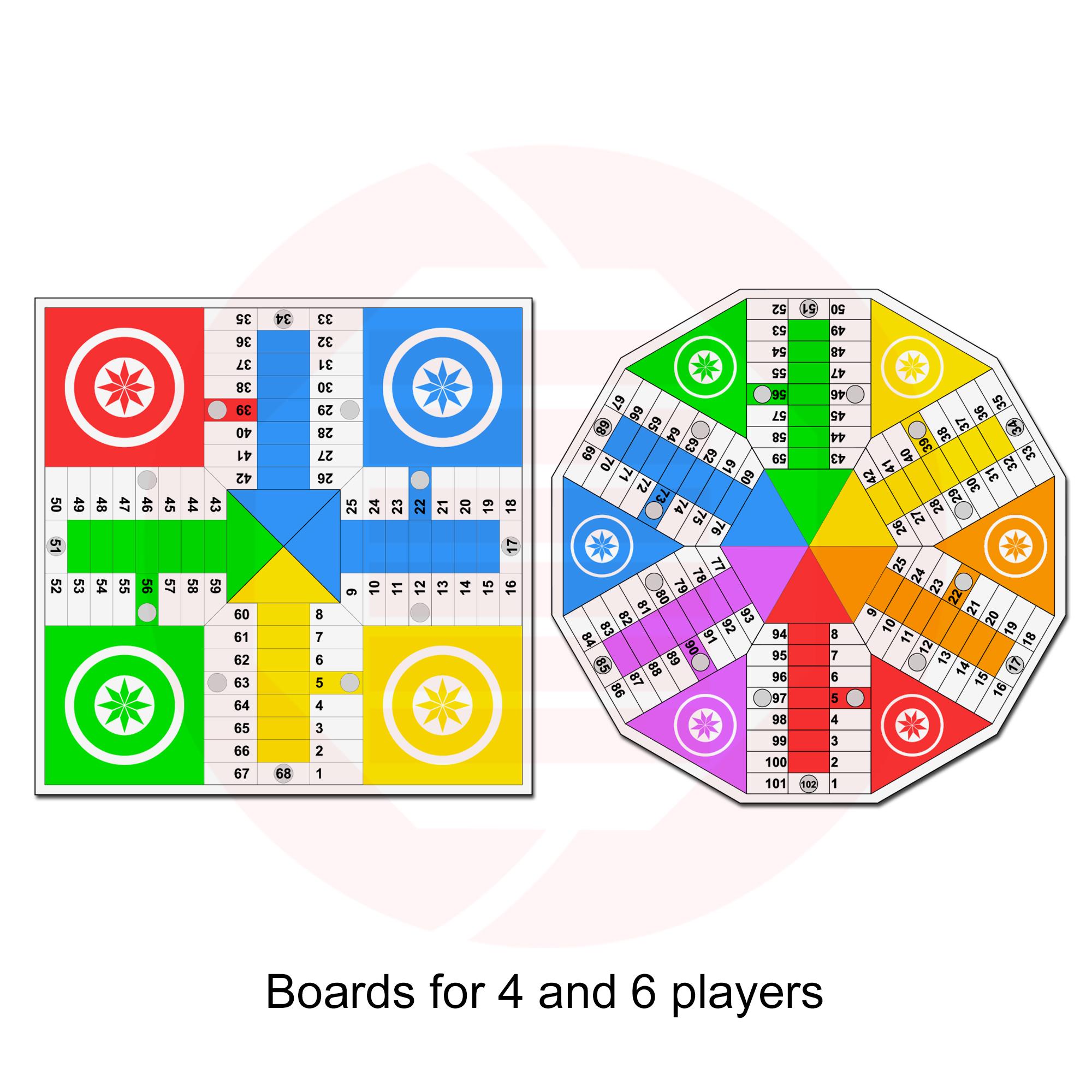 Printable Parcheesi Board Game Template JPG PDF Digital Download - Etsy