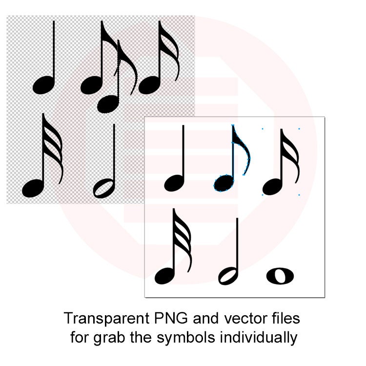 Printable Music Symbols SVG Musical Notes Blank Paper Sheets Etsy UK