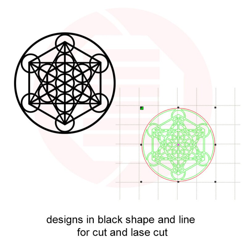 Metatron Cube SVG Crystal Grid Template Crystal Grid File - Etsy