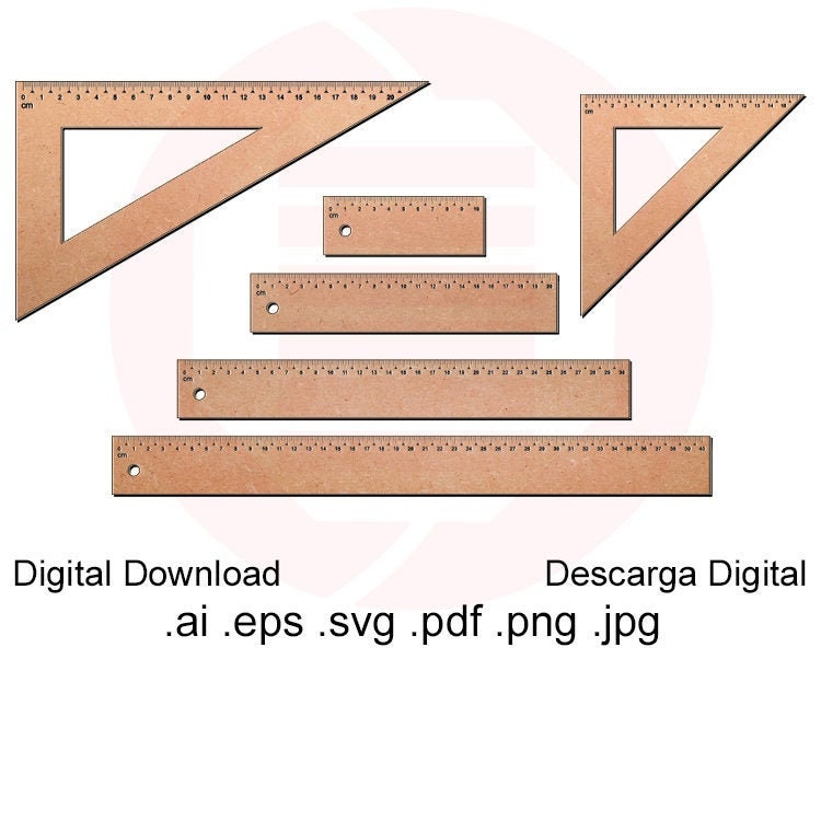 Download Ruler Svg Printable Ruler Cm Ruler Cut File Clipart Ruler Etsy