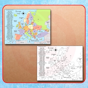 Europa Landkarte zum selbst ausdrucken, Landkarte Europa, digitale Karte, rote Landkarte, rote Karte, rote Karte