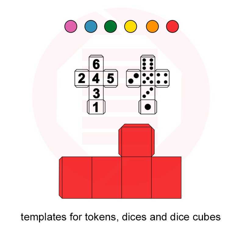 Parcheesi board game template SVG board game printable | Etsy