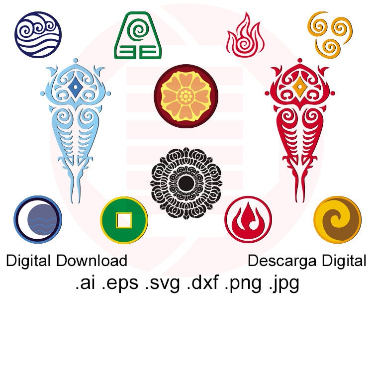 Download Avatar Last Airbender Svg Clipart Cut File Printable Wall Art Etsy
