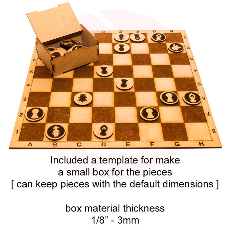 Laser cut template Chess board SVG Laser cut vector pattern Etsy