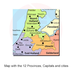 Printable the Netherlands Map Nederland Kaart Study Map Travel Map Home ...