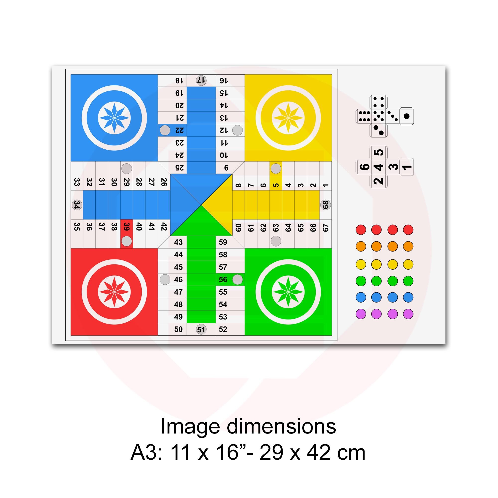 Printable Parcheesi Board Game Template JPG PDF Digital Download - Etsy