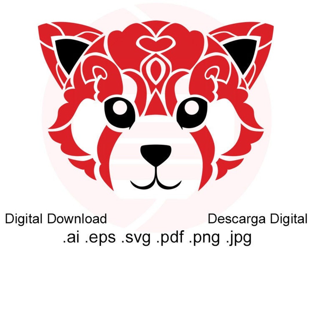 Red Panda SVG Vector Cricut Cut File Red Panda for Kids Room - Etsy