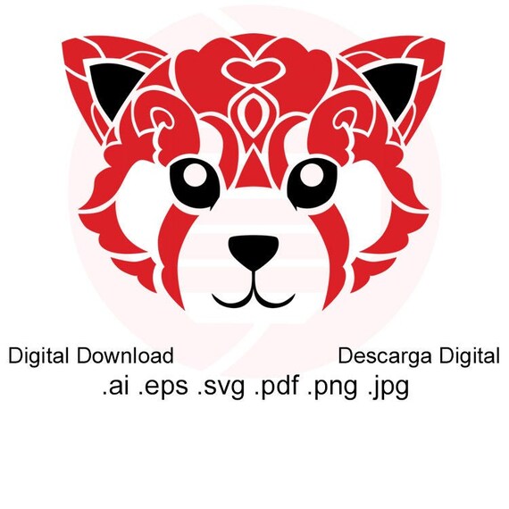 Download Red Panda Svg Vector Animal Clipart Silhouette Printable Wall Art Decal Ornament Home Decor Nursery Kids