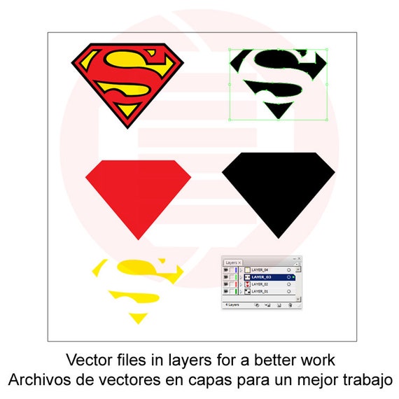 Superman Symbol Svg Superhero Svg Vector Clipart Printable Etsy