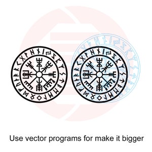 Vegvisir Viking Compass SVG Symbol Nordic Norse Protection Magic Vector ...
