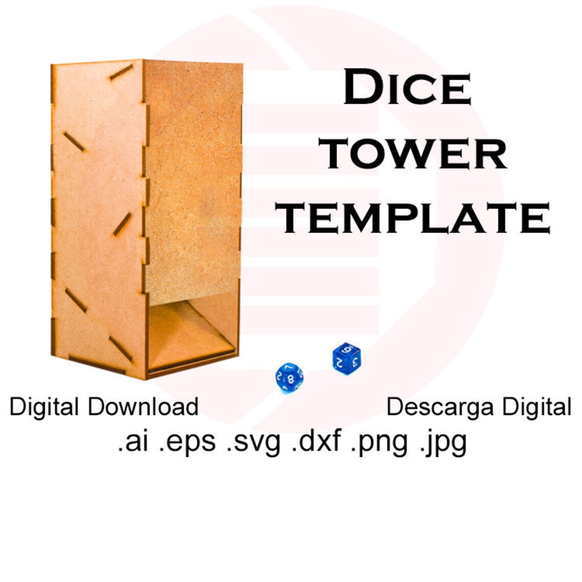 Dice Tower SVG vector Dice Tower Laser cut file wooden Etsy