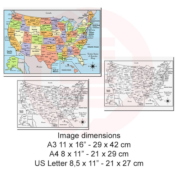 Mapa De Estados Unidos Para Imprimir 8x11 Diseño PNG Y SVG De Mapa De