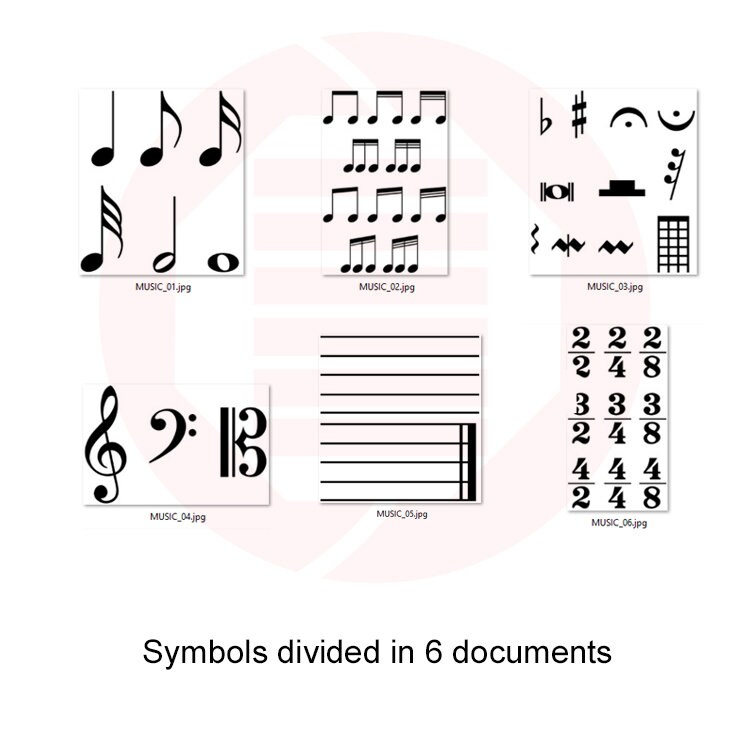 Printable Music Symbols SVG Musical Notes Blank Paper Sheets - Etsy UK