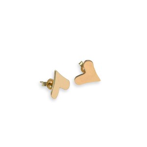 Little Gold Heart Post Earrings