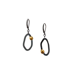 Sibling Rivalry Earrings II - Oxidized