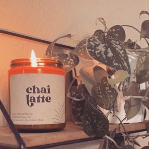 Chai Latte candle. Coconut wax candles. Soy candles. Coffee candles.