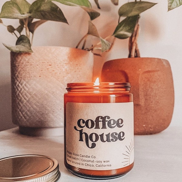 Coffee House Candle. Coffee Scented Candle.