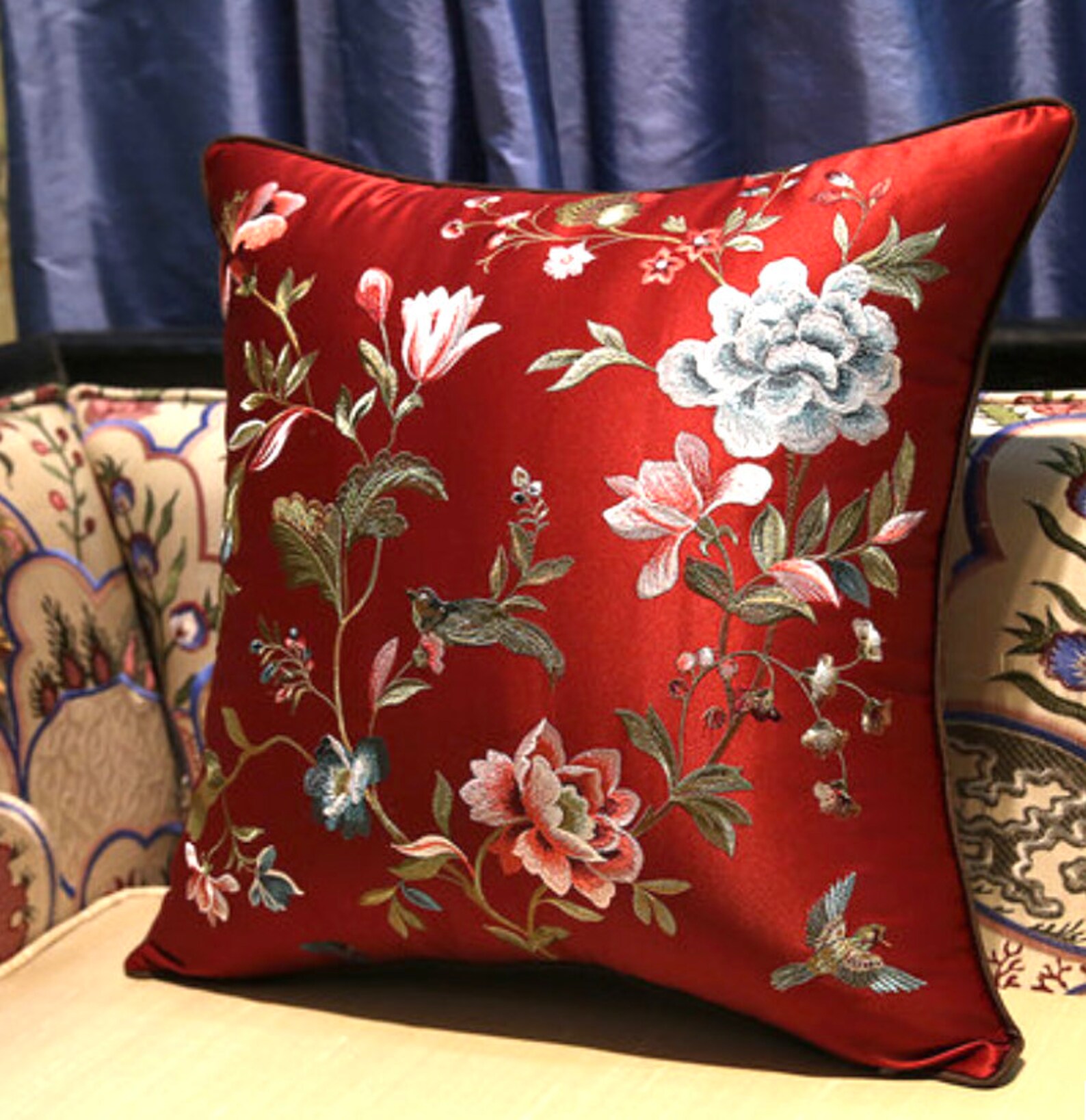 Chinese Pillow Cover Only /art/ Decoration/guarantee Etsy UK